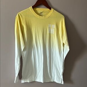 Victoria’s Secret Pink Yellow and White Ombre Long Sleeve Shirt - XS